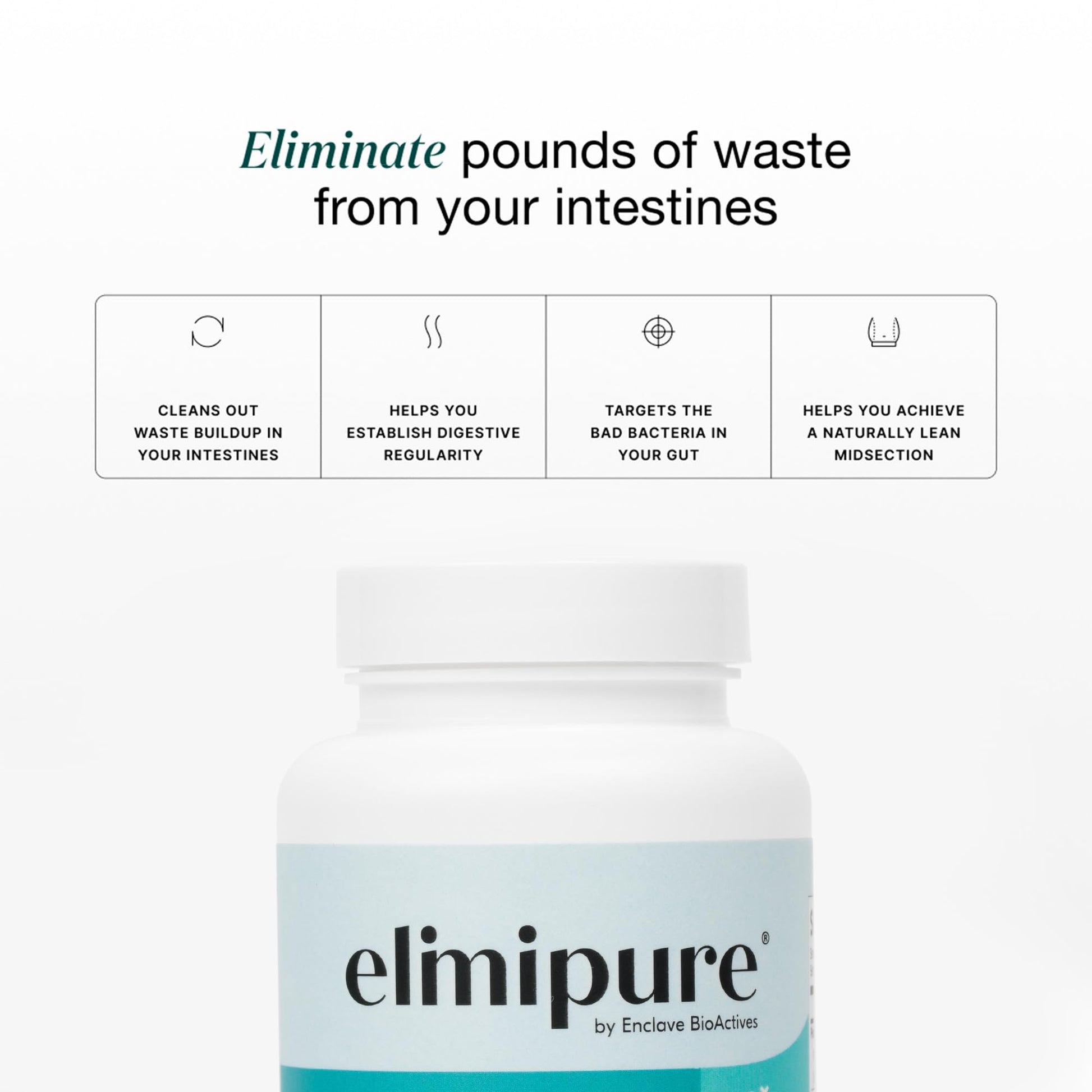 Elimipure Gut Cleanse & Restore Supplement: Natural & Effective Detox Cleanse Capsules | Fortify Your Microbiome | Effortless Morning Stools | Restore Your Gut from The Inside Out Elimipure Au supplements