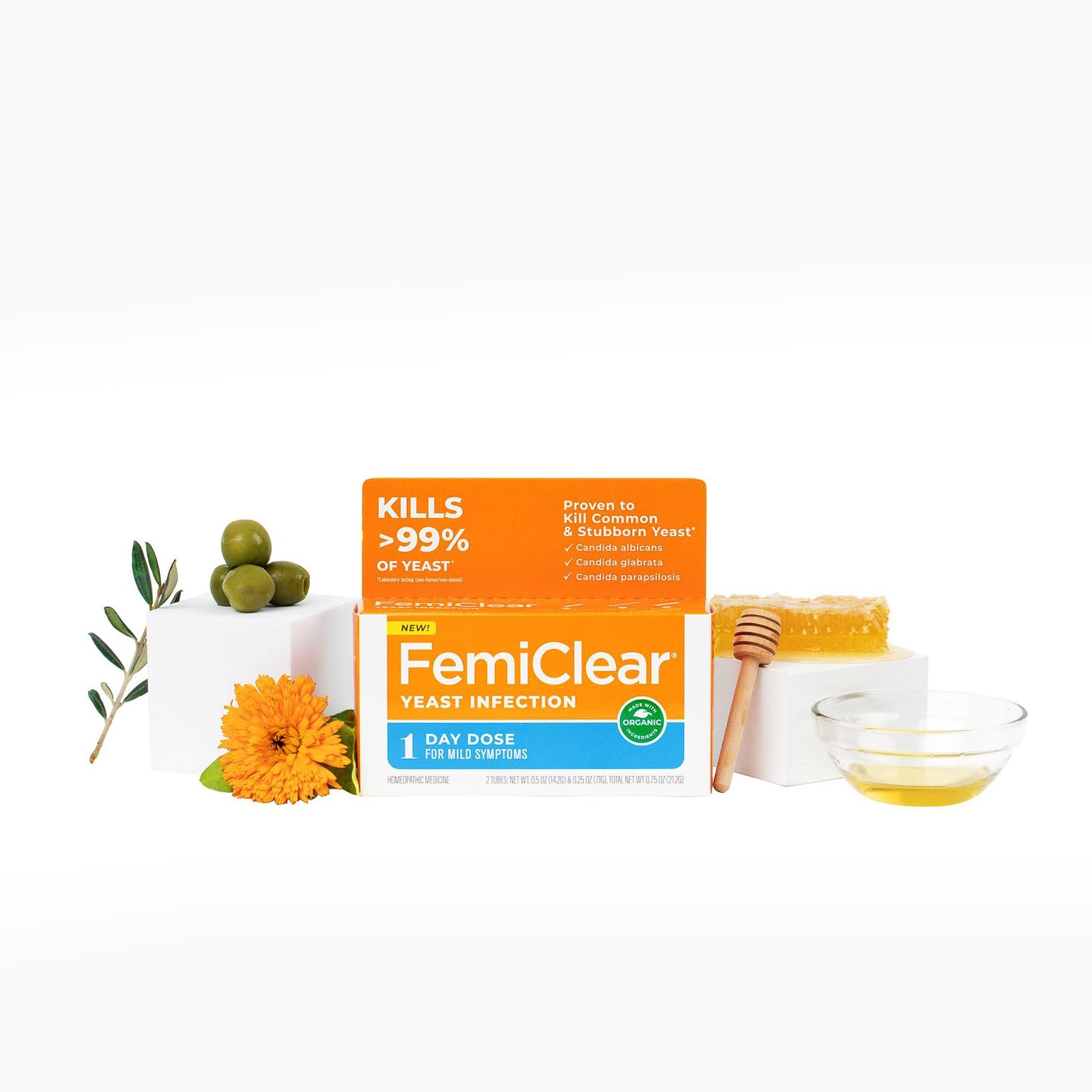 FemiClear 1-Day Dose Yeast Infection | Yeast Infection Relief | Homeopathic Solution FemiClear Au supplements