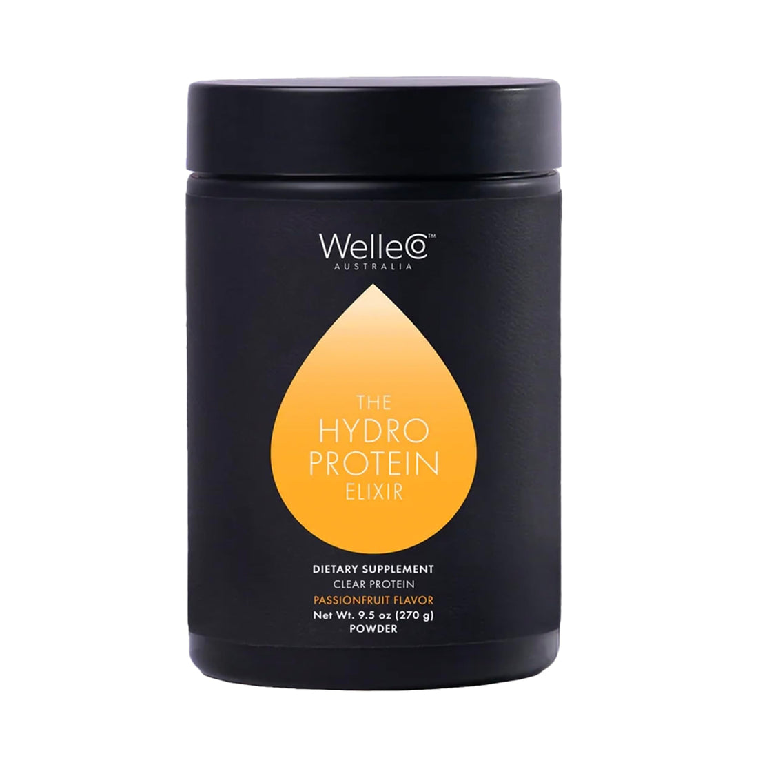 WelleCo HydroProtein Elixir, Potassium Electrolyte Powder with 15g Vegan Protein for Energy, Healthy Hair, Skin & Nails, Easy to Digest Powdered Electrolytes, Passionfruit, 9.5oz Jar WelleCo Au supplements