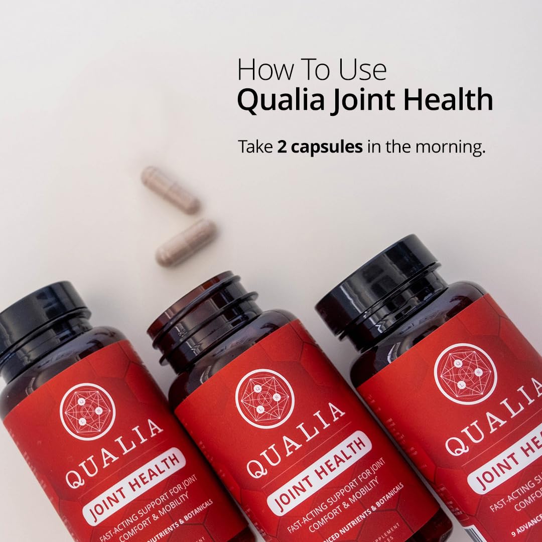 Qualia Joint Health 9 Advanced Joint Health nutrients: denatured Collagen, boswellia, tumeric, Boron, Ginger, L-carnitine. Cartilage Health, Tendon Strength, Healthy Joint Aging (1 Month Supply) QUALIA LIFE SCIENCES Au supplements