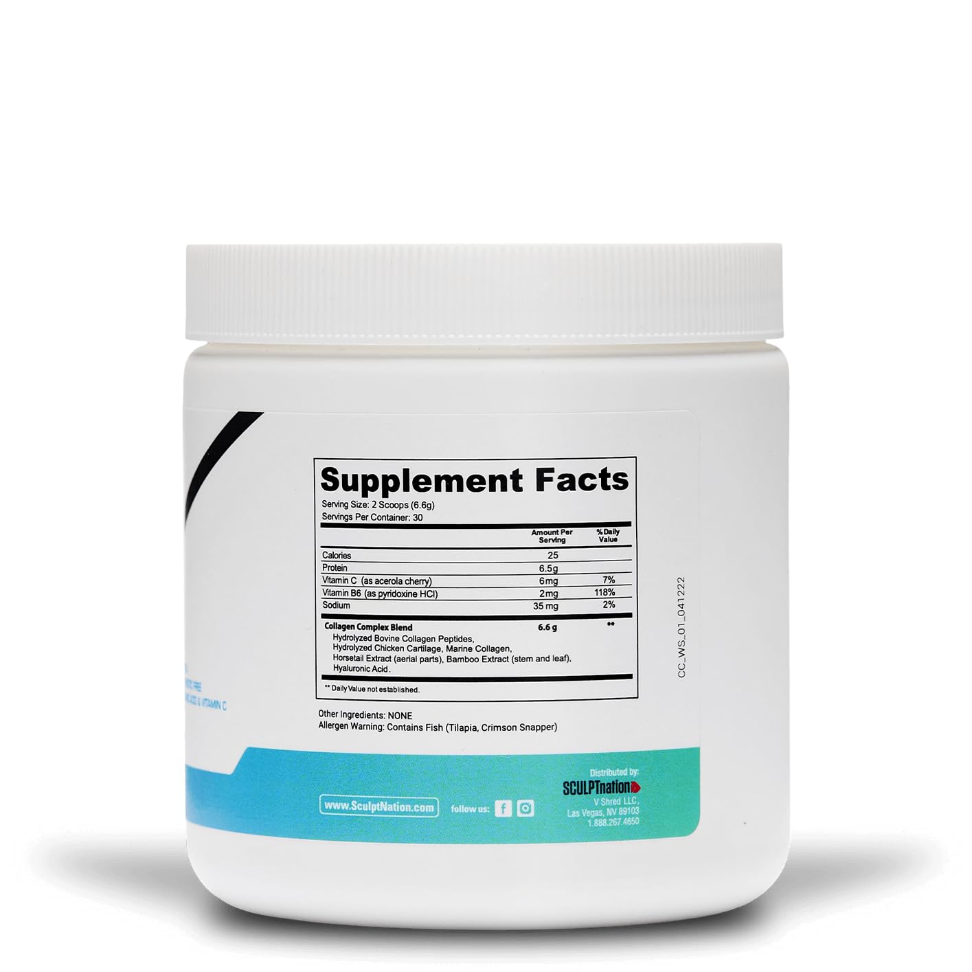 Sculpt Nation by V Shred Collagen Peptides Powder - Types I, II, and III Collagen Plus Sculpt Nation Au supplements
