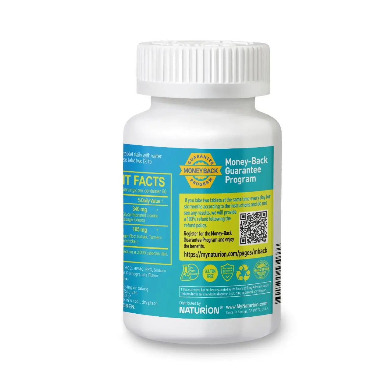 Gastro Support – Digestive Health Supplement with G-FOS Blend, Organic Ginger Root, Licorice Extract, Mastic Gum & Pomegranate – Supports Digestive Comfort & Gut Balance – 60 Tablets, 60 Day Supply NATURION Au supplements