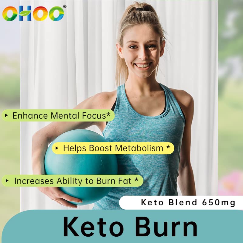 OHOO Keto Burn Weight Loss Supplement 650 Mg - Natural Keto 5 Increases Ability to Burn Fat OHOO Au supplements