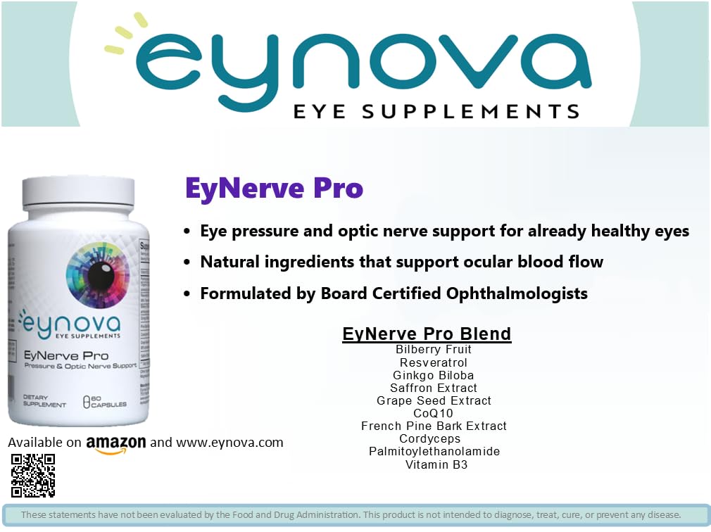 Eynova Eye Supplements - EyNerve Pro - Pressure and Optic Nerve Support Eynova Eye Supplements Au supplements
