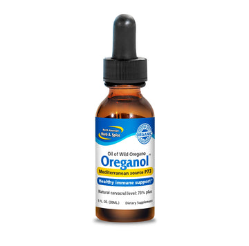 NORTH AMERICAN HERB & SPICE Oreganol - 1 fl. oz. - Unprocessed, Wild, Organic Oregano Oil