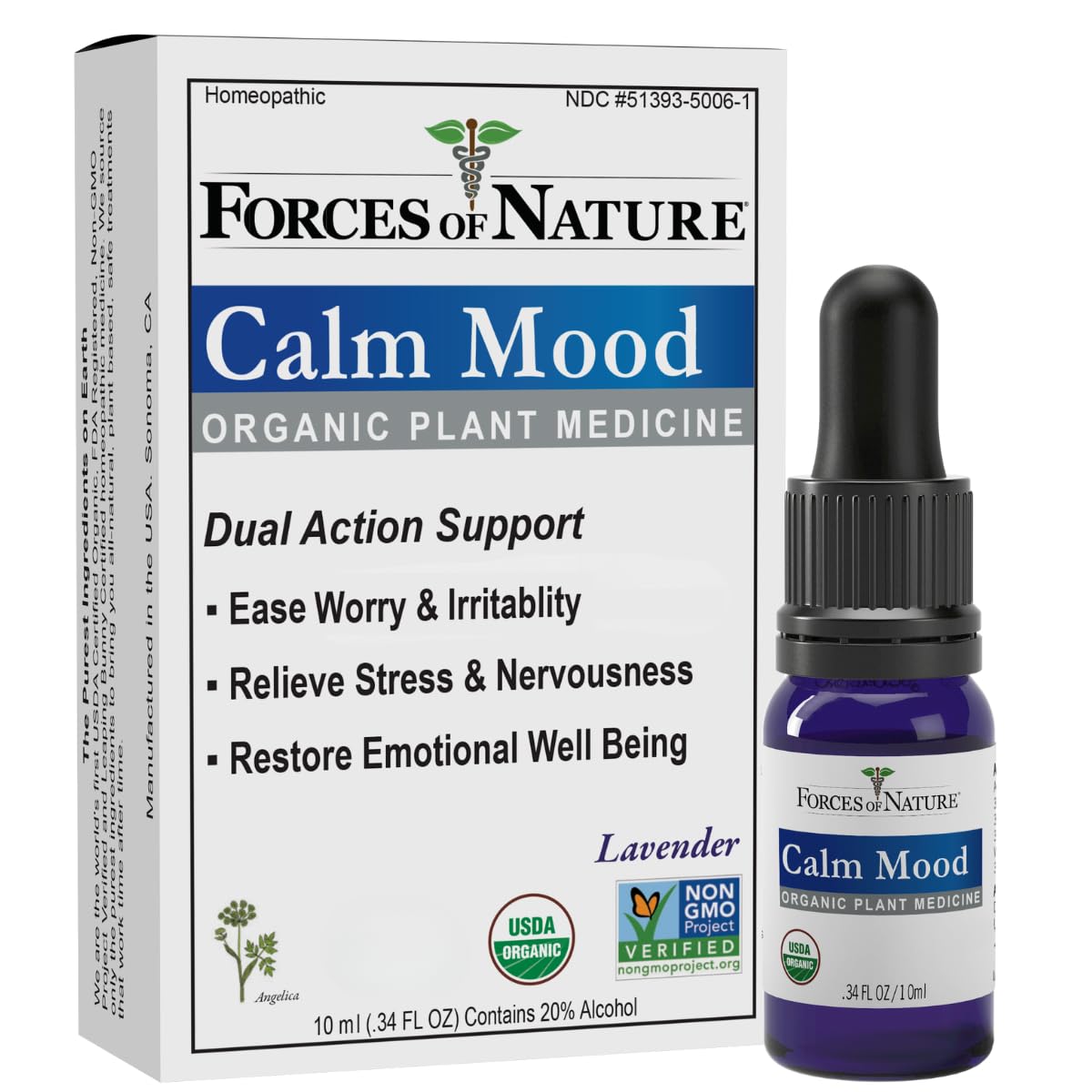 Forces of Nature Calm Mood, Organic Homeopathic Medicine, 0.34 Fl Oz, Calm Formula, Multi-Action Support from Mood Swings, Irritability, Stress & Worry Forces of Nature buy supplements Au