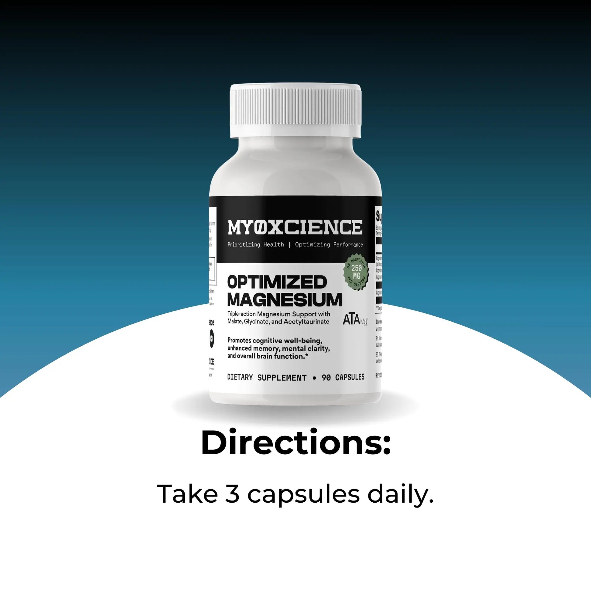 MYOXCIENCE Optimized Magnesium Glycinate + Magnesium Taurate (as ATAmag®) for High Brain Bioavailability to Support Stress Relief and Sleep | 30 Servings MYOXCIENCE Au supplements