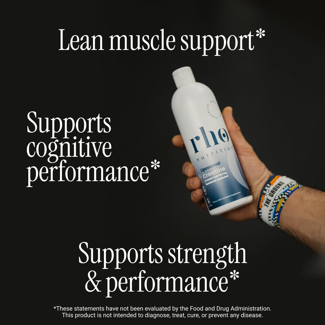 Rho Nutrition Liposomal Creatine Monohydrate - Ultra High Absorption Liquid Creatine Supplement – Promotes Lean Muscle Mass & Recovery, Supports Brain Function & Enhances Cellular Energy Production Rho Nutrition Au supplements
