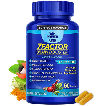 Brain Supplements for Memory & Focus - Nootropic Brain Health - Cognitive Performance, Clarity, Energy, Mental Vigor, Shilajit - Alpha Choline, Lion's Mane, Bacopa, 18 Premium Ingredients SCIENCE FORCE Au supplements