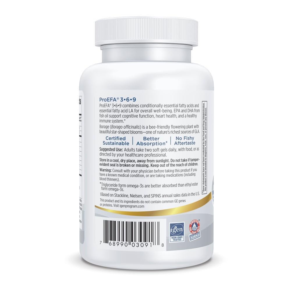 Nordic Naturals ProEFA 3-6-9, Lemon Flavor - 90 Soft Gels - 565 mg Omega-3 - EPA & DHA with Added GLA - Healthy Skin, Cognition, & Positive Mood - Non-GMO - 45 Servings Nordic Naturals Au supplements