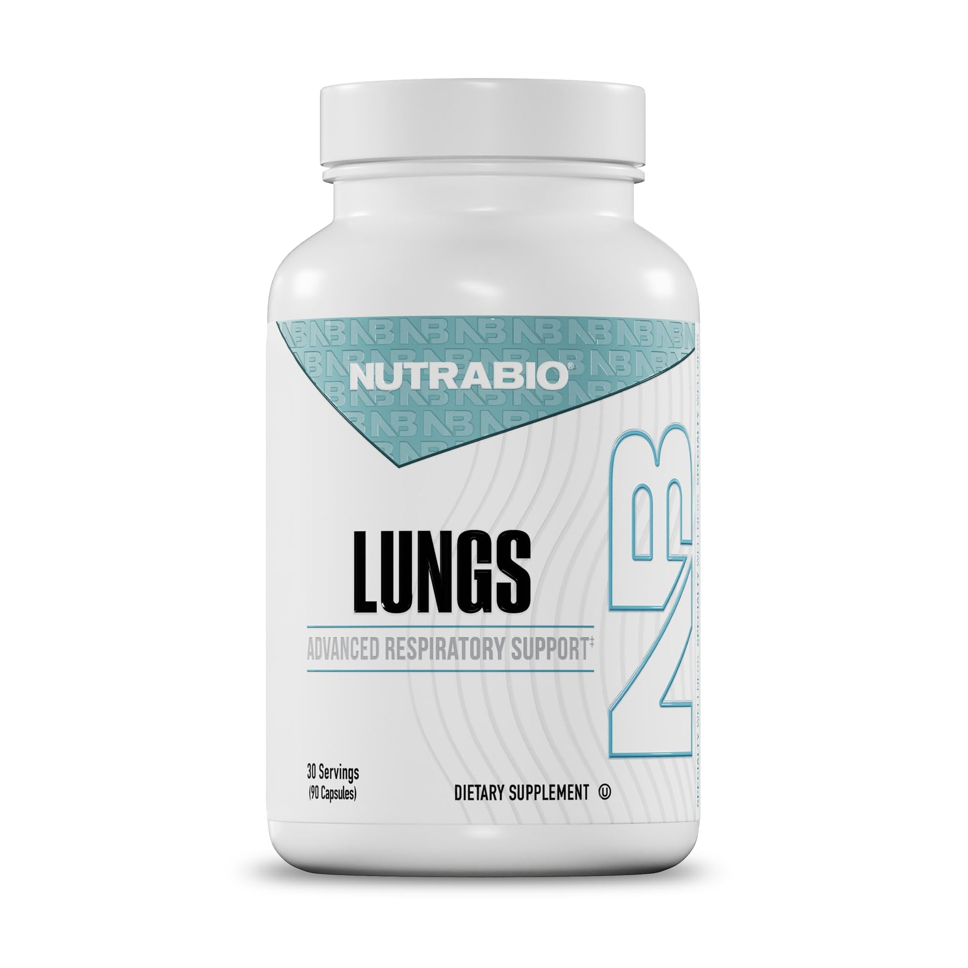 NutraBio Lungs Supplement - Blend of Immuno-LP20 and Natural Extracts to Help Support Respiratory & Immune Health - 90 Capsules NutraBio Au supplements