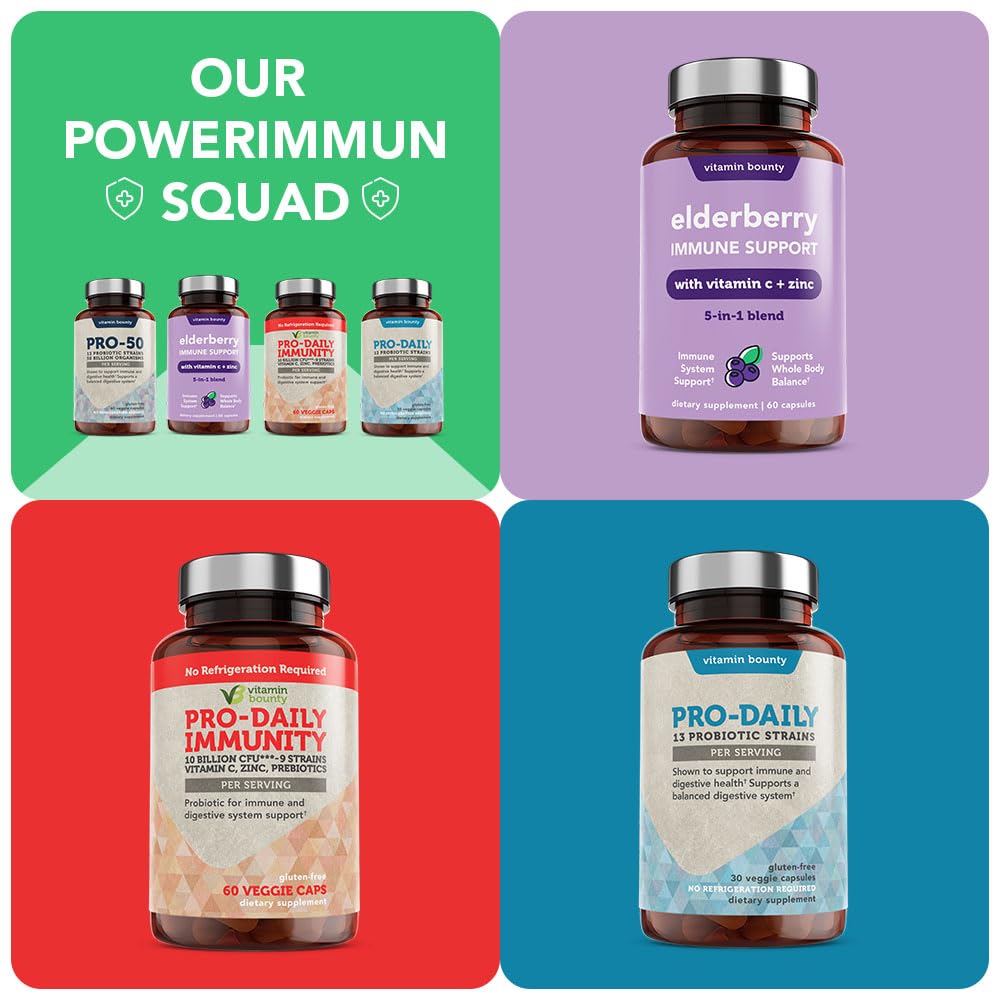 Vitamin Bounty Pro-50 Probiotics Supplement- 13 Probiotic Strains, Gut Health Vitamin Bounty Au supplements