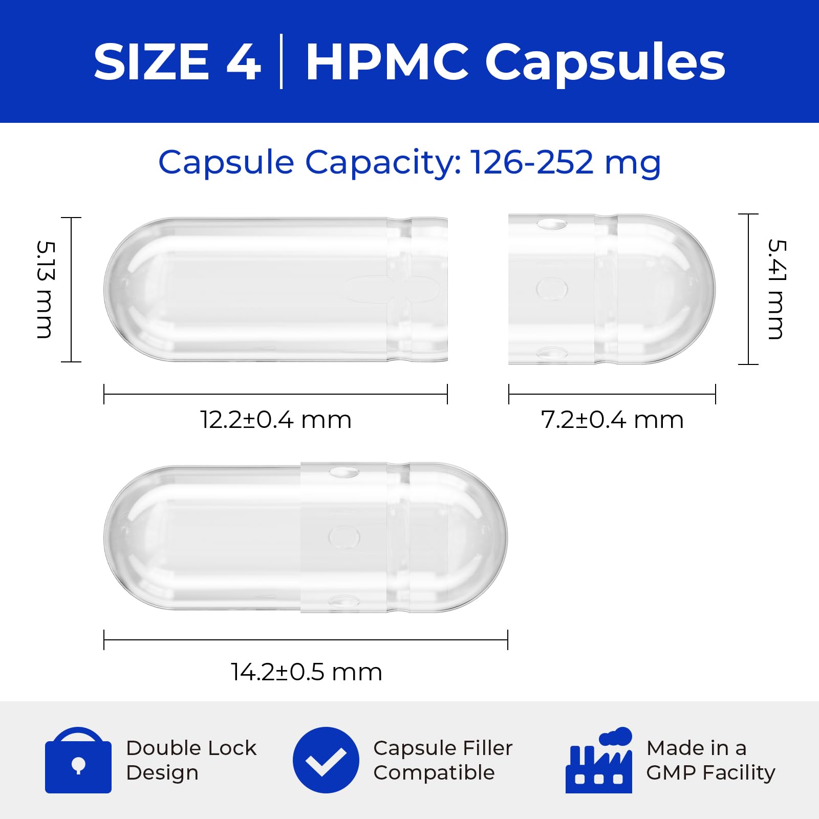 ATLEMISME Empty Vegan Capsules Size 4 - Vegan Capsules DIY Vegetable Capsule Filling - Veggie Caps with 2 Micro Lab Spoons for Capsule Filling ATLEMISME Au supplements