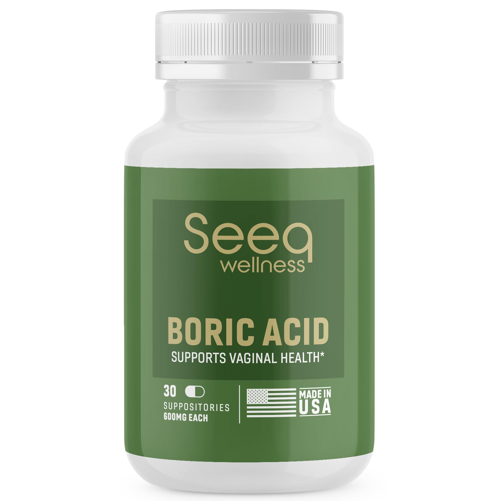 Seeq Wellness Boric Acid Vaginal Suppositories - Helps Support Odor Control and Balance Vaginal PH Seeq Wellness Au supplements