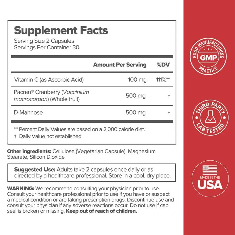 O Positiv URO Urinary Tract Health Supplement for Women, 60 Count (Pack of 1) - Urinary Support Vitamins with Pacran Complete Cranberry Extract, D-Mannose, & Vitamin C - Vegan & Gluten-Free O Positiv Au supplements