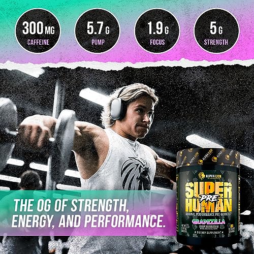 ALPHA LION Superhuman Pre Workout Powder, Beta Alanine, L-Taurine & Tri-Source ALPHA LION Au supplements
