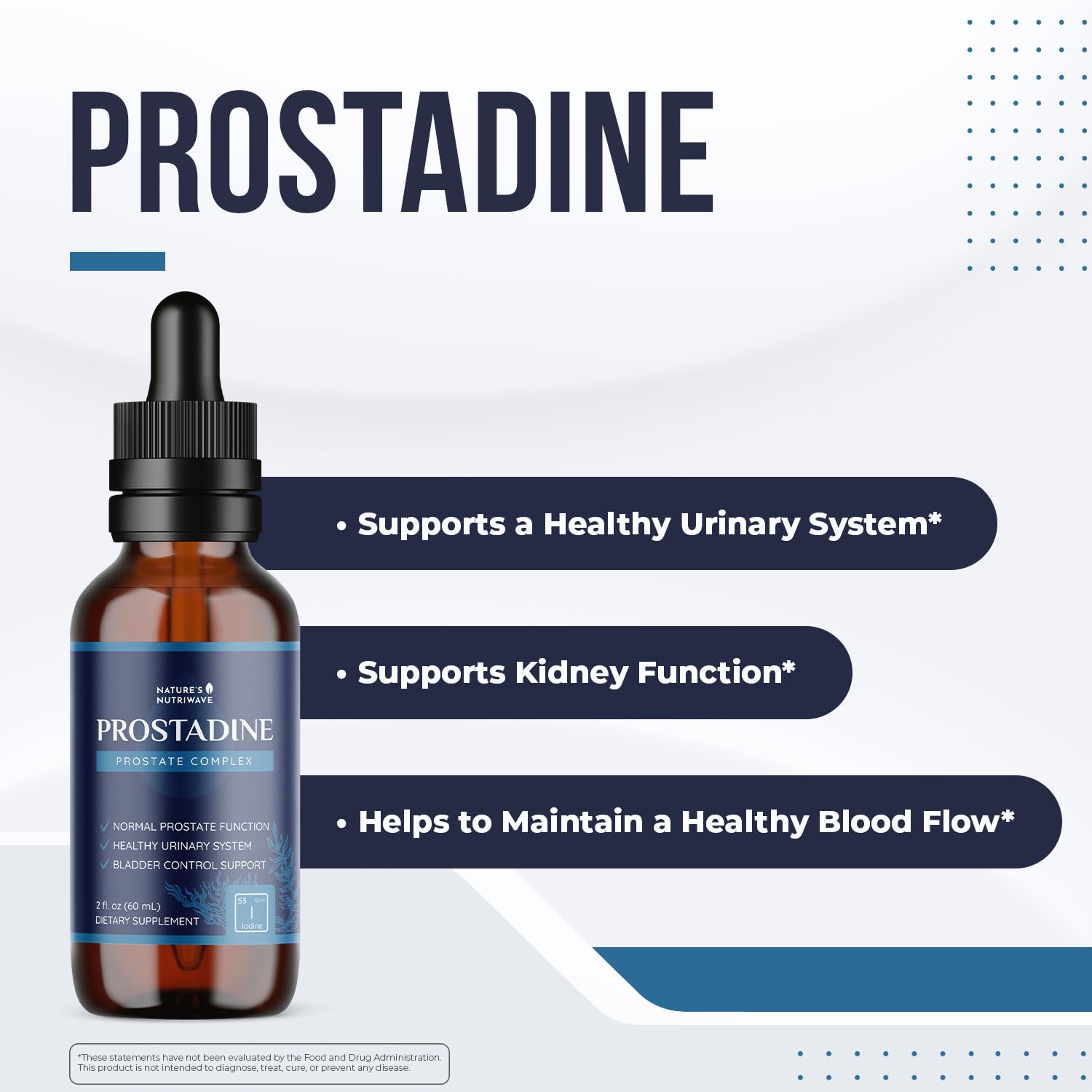 Prostadine – Daily Liquid Men’s Wellness Supplement with Iodine, Neem Oil, Saw Palmetto, Sea Botanicals & Pomegranate – Non-GMO, Stimulant-Free Formula – 2 fl oz (60 mL), 30 Servings, 1 Month Supply Nature’s NutriWave Au supplements
