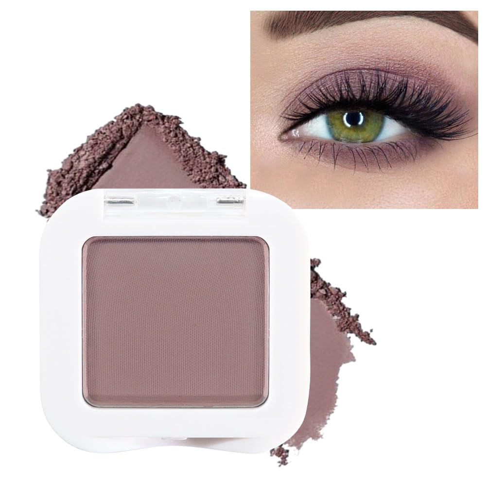 evpct Mauve Taupe Plum Matte Single Eye Shadow Palette Makeup for Older Women, Plum Lavender Purple Natural Cream Eyeshadow Palette for Green Eyes, High Pigment Mini Monochrome Eyeshadow evpct Au supplements