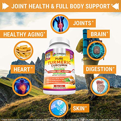 Turmeric Curcumin with BioPerine 1950mg - Natural Joint & Healthy Inflammatory FRESH HEALTHCARE Au supplements