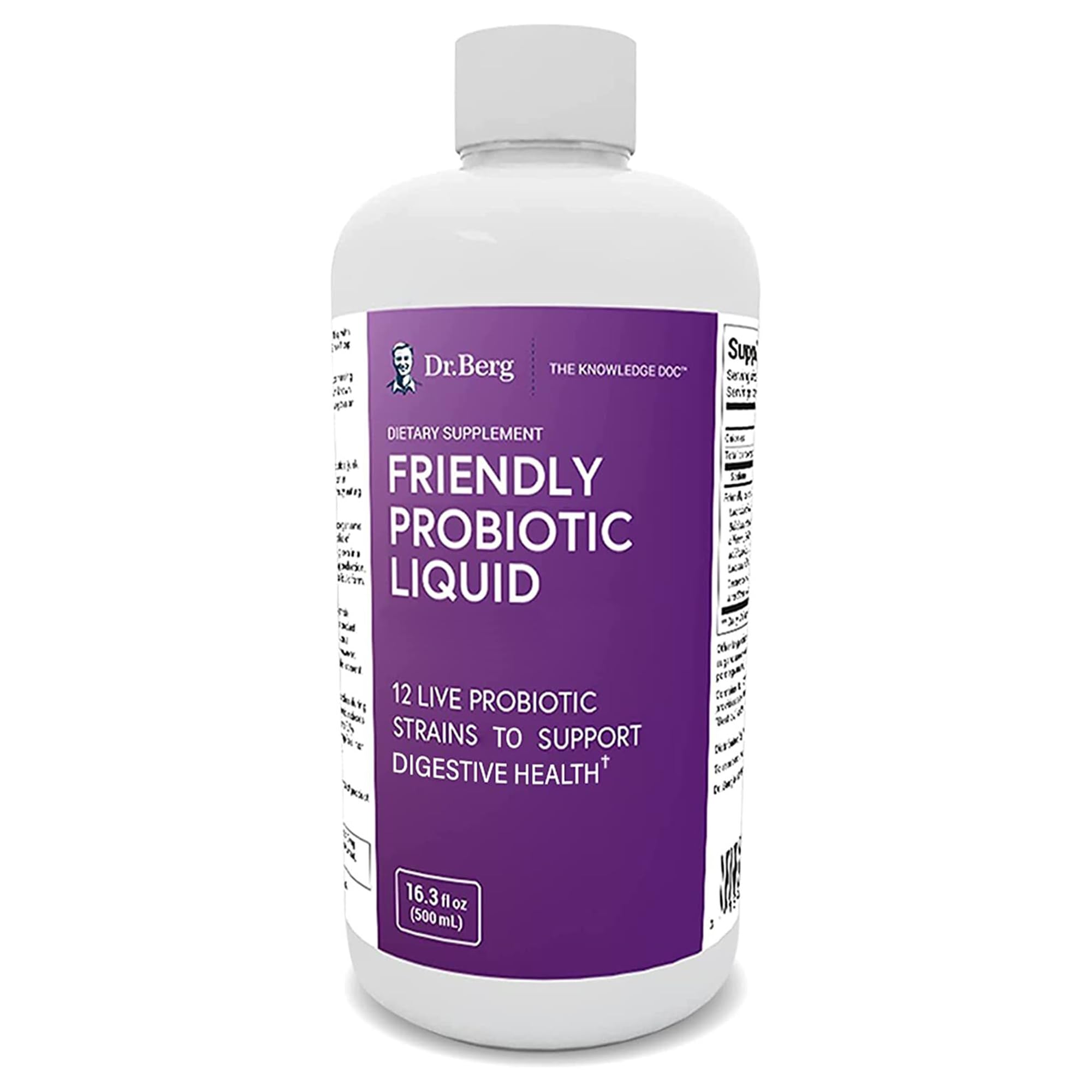 Dr. Berg's Friendly Probiotic Liquid Supplement Drink Mix w/ 12 Live Probiotics Strains Dr. Berg Nutritionals Au supplements