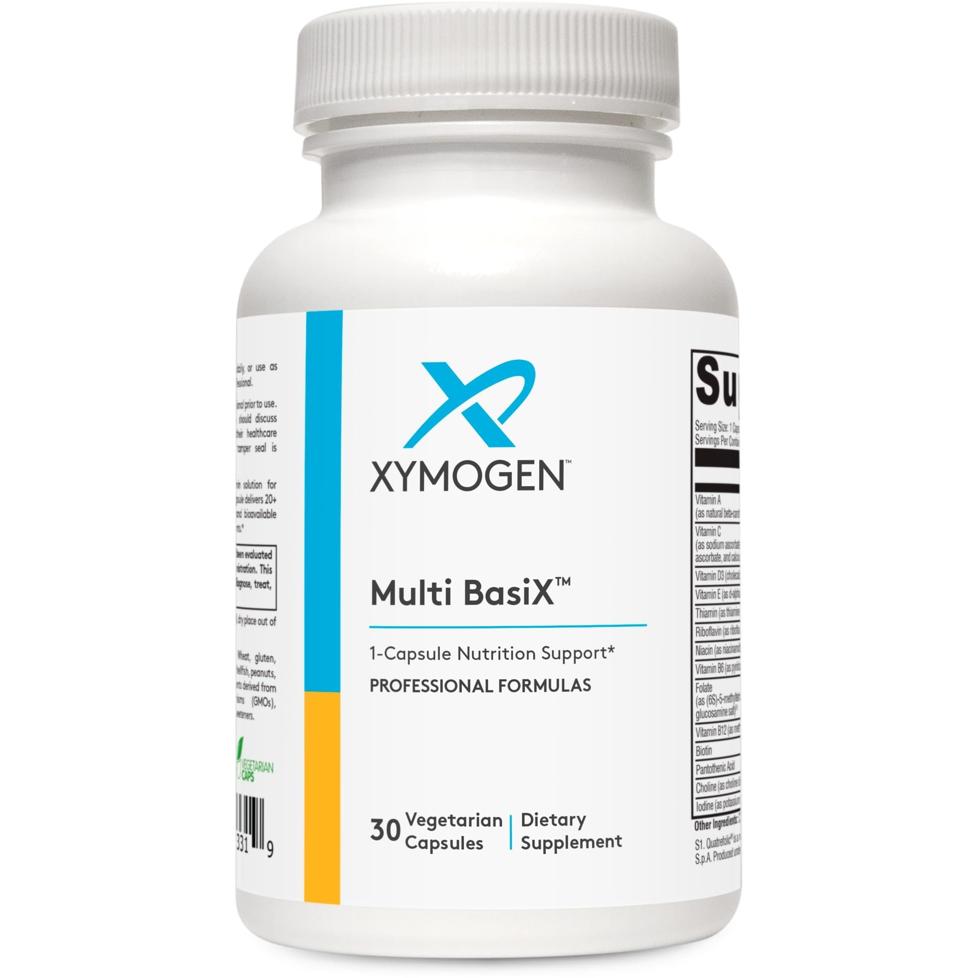XYMOGEN Multi Basix - Daily Multivitamin Supplement - Over 20 Essential Nutrients for Foundational Wellness - 5-MTHF, Vitamin D3, Vitamin B12 & More - Vegetarian, Non-GMO & Gluten Free - 30 Capsules XYMOGEN Au supplements