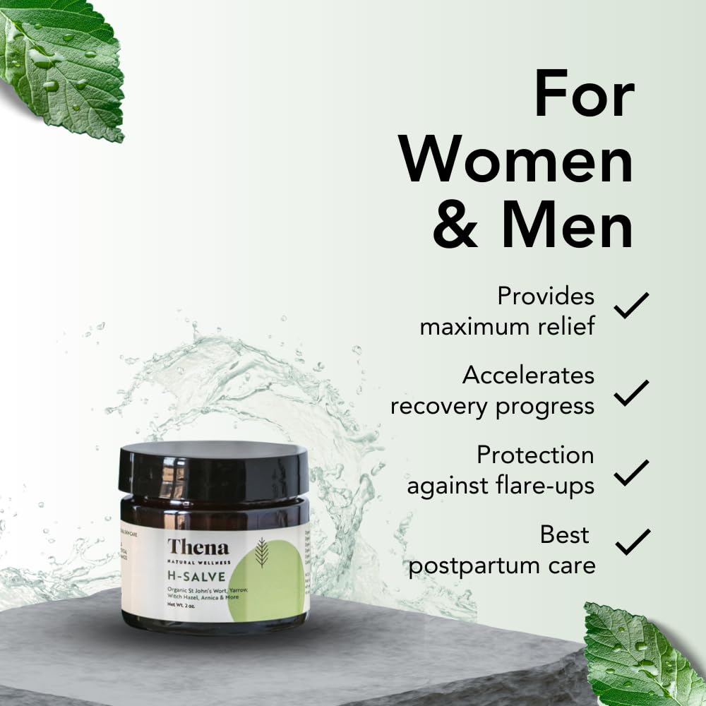 Intense Hemorrhoid Treatment Natural Hemorrhoid Relief Cream, Max Strength Herbal Anal Fissure Relief Ointment with Organic Witch Hazel for Postpartum Piles, Best with Thena Sitz Bath Soak Women Men THENA Natural Wellness Au supplements