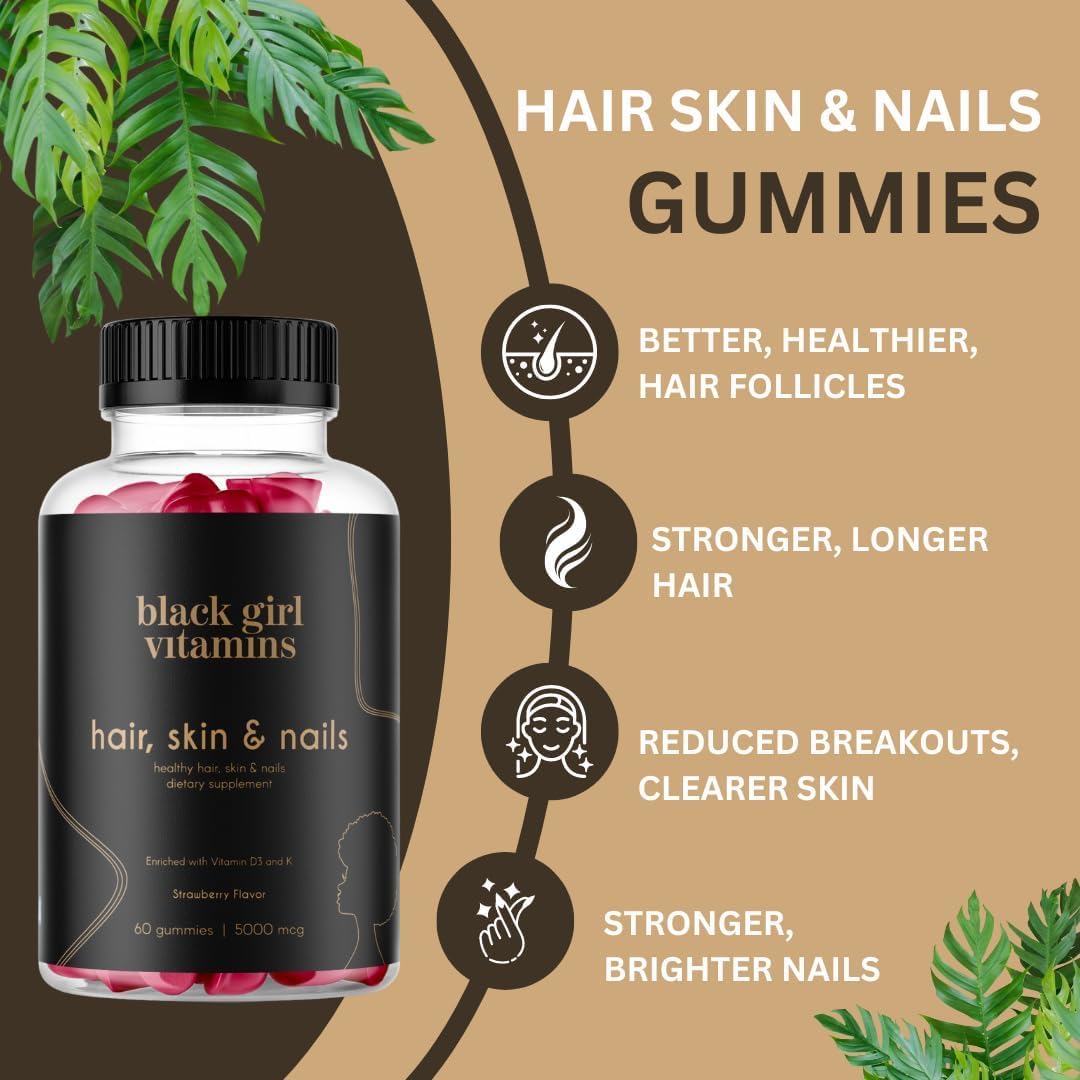 Black Girl Vitamins Complete Wellness Essentials - 30-Day Bundle with D3 Gummies, Probiotics, Hair-Skin-Nails + Sea Moss - 8 Key Nutrients for Immune, Skin & Energy Support Black Girl Vitamins Au supplements