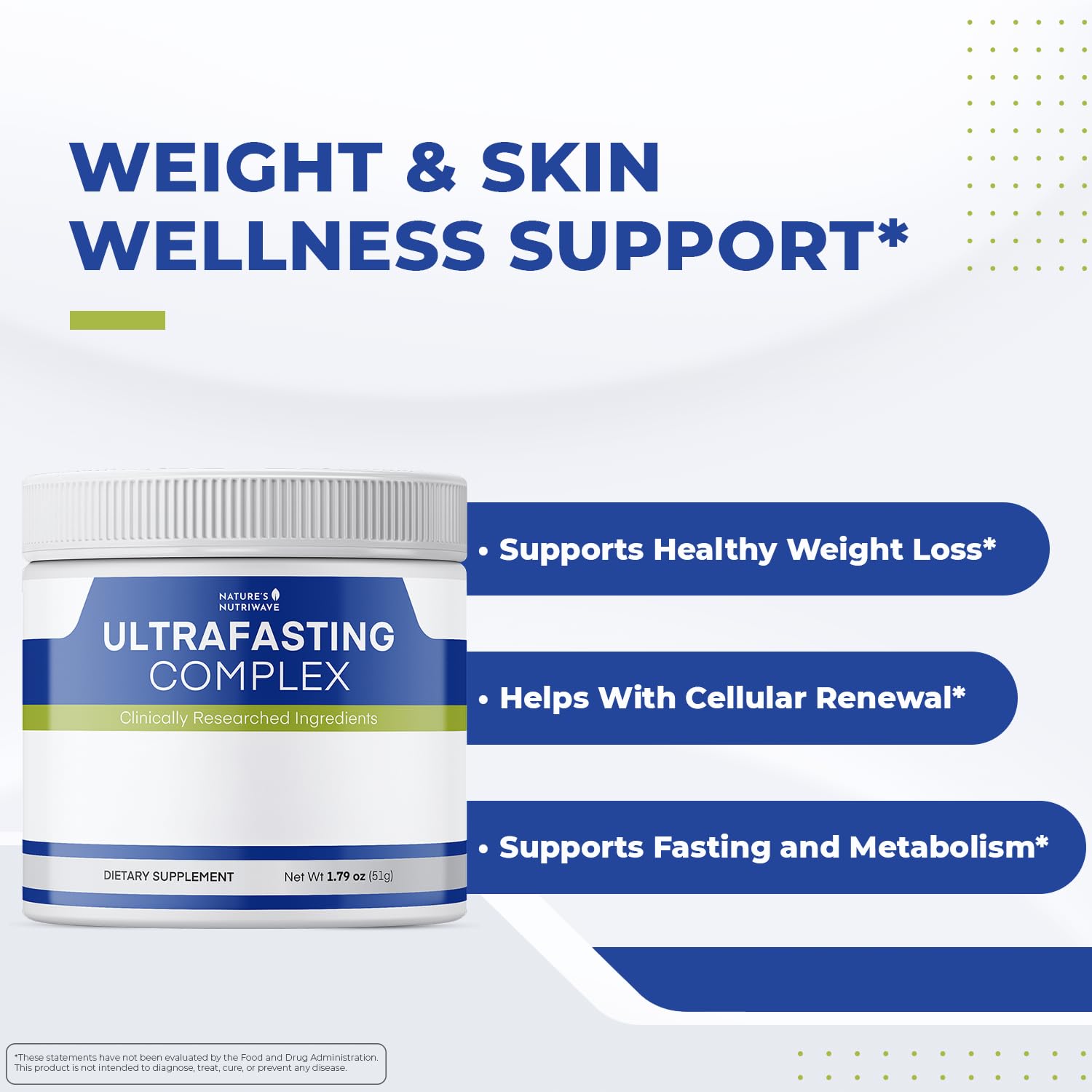Nature’s NutriWave UltraFasting Complex Powder – Natural Supplement with Niacin, Vitamin B12 & Chromium – Made in the USA,Non-GMO, Easy-to-Use, 1 Month Supply, 1.79oz, 51g Nature’s NutriWave Au supplements