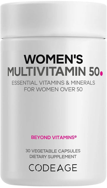 Codeage Women’s Multivitamin 50 - Essential Vitamins for Women Over 50, Methylated Folate, Magnesium, Selenium, Vitamin B6, B12, D3 Antioxidants Codeage Au supplements