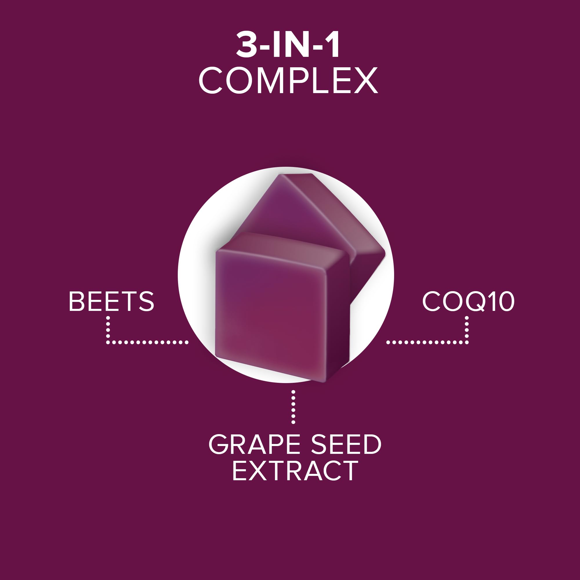 Qunol Beets Chews for Blood Pressure Support, 3 in 1 Beets + CoQ10 + Grape Seed Extract Qunol Au supplements