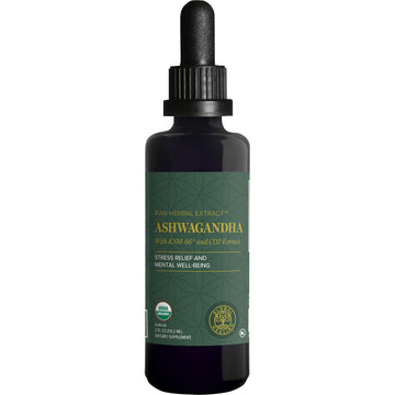 Global Healing Center - Organic Ashwagandha Supplements Drops - KSM-66 Ashwagandha Extra Strength for Men & Women, Helps Promote Relief from Stress, Mood Support, Organic (2 Fl Oz) Global Healing Center Au supplements