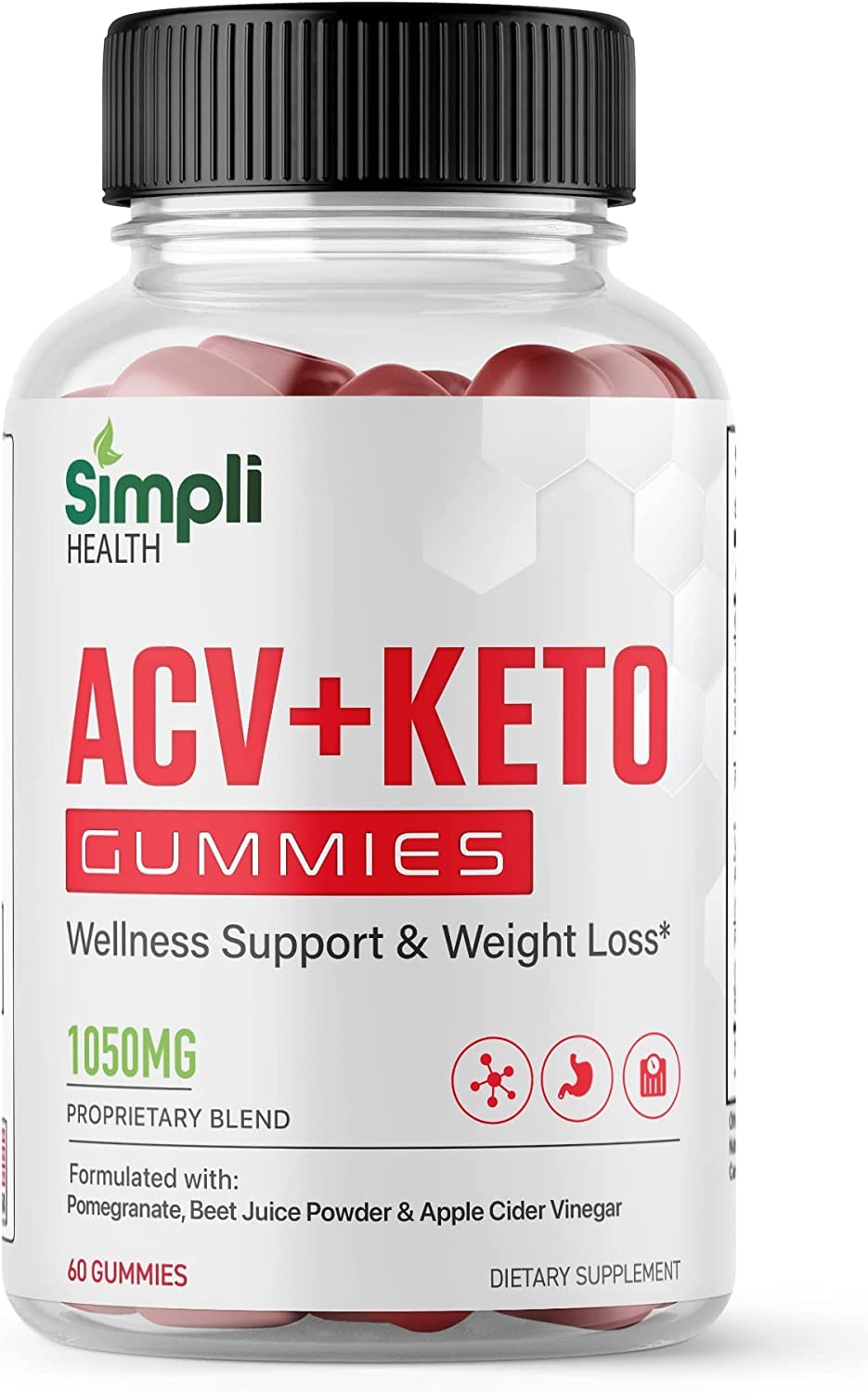 Nutrocell Simpli Health ACV Ketos Gummies Keto Apple Cider Vinegar 1050mg, Simplihealth Nutrocell Au supplements