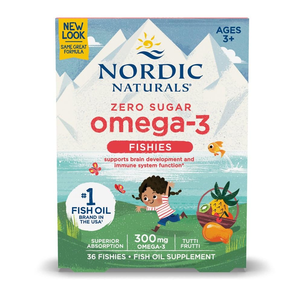 Nordic Naturals Nordic Omega-3 Fishies, Tutti Frutti - 36 Fishies - 300 mg Total Omega-3s with EPA & DHA - Healthy Brain, Mood, Vision & Immune System - Non-GMO - 36 Servings Nordic Naturals Au supplements