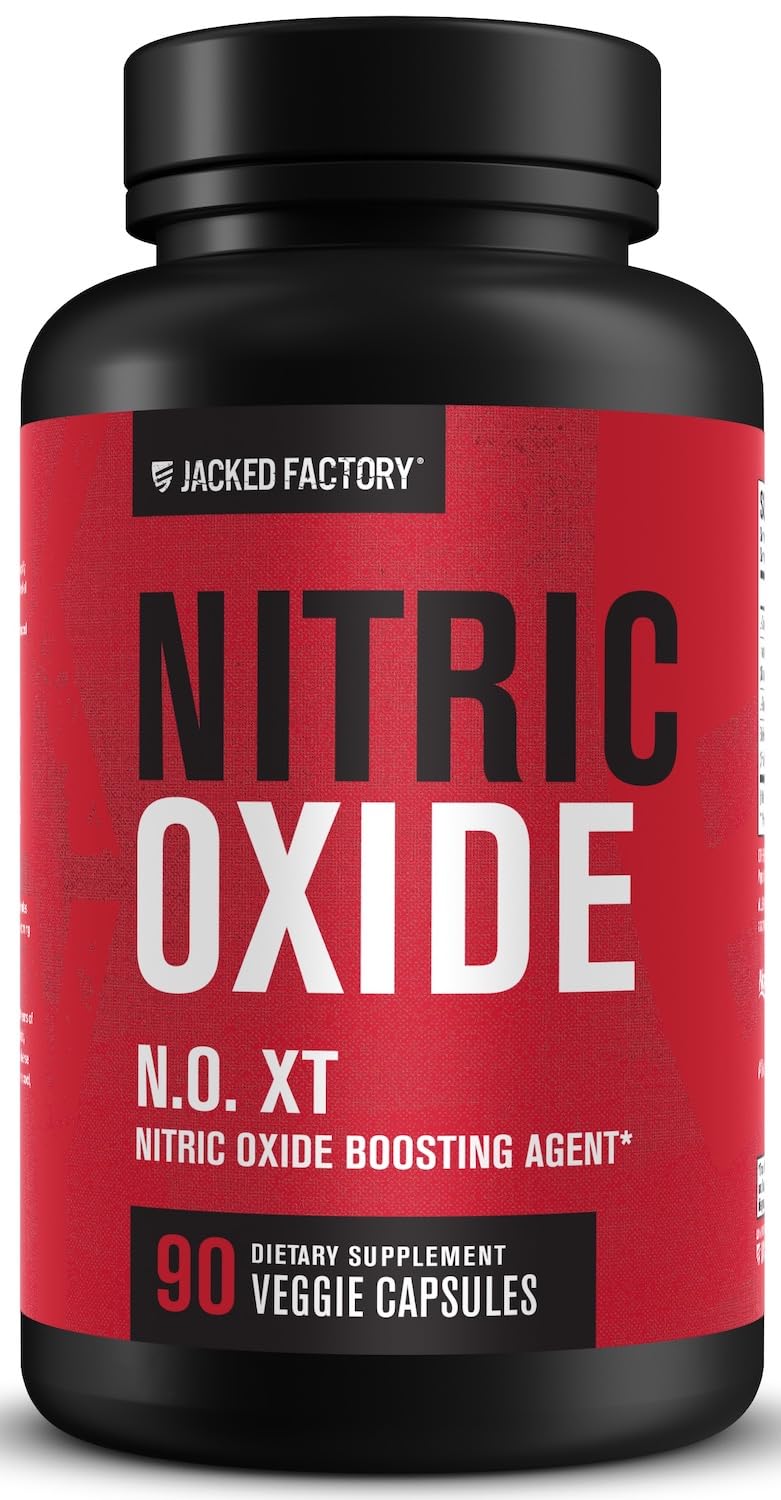 Jacked Factory N.O. XT Nitric Oxide Supplements for Men w/Nitrosigine L Arginine L Citrulline Supplement for Muscle Pumps & Vascularity - Pre Workout Nitric Oxide Booster & Muscle Builder - 90 Caps Jacked Factory Au supplements