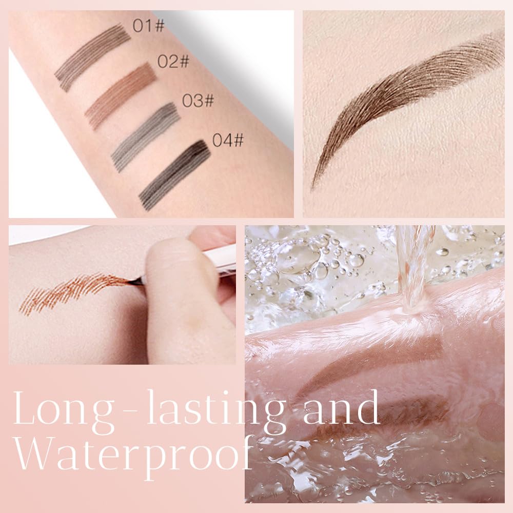 2PCS New Waterproof Brow Pencil with Micro-Fork Tip, 3D Magic Eyebrow Pencil 4-Head Split Waterproof Long-lasting,Fine Stroke Eyebrow Pen Makeup Eyebrow Pencils Stay on All Day (Brown) Generic Au supplements