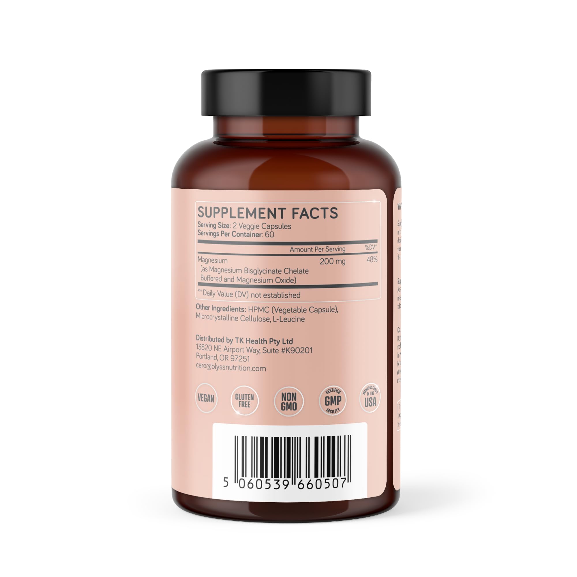BLYSS Nutrition Magnesium Bisglycinate Capsules for Women - 200mg Chelated Glycinate Magnesium Supplement - Natural Supplements to Support Sleep, Mood Support & Muscle Cramps - 120 ct BLYSS Nutrition Au supplements