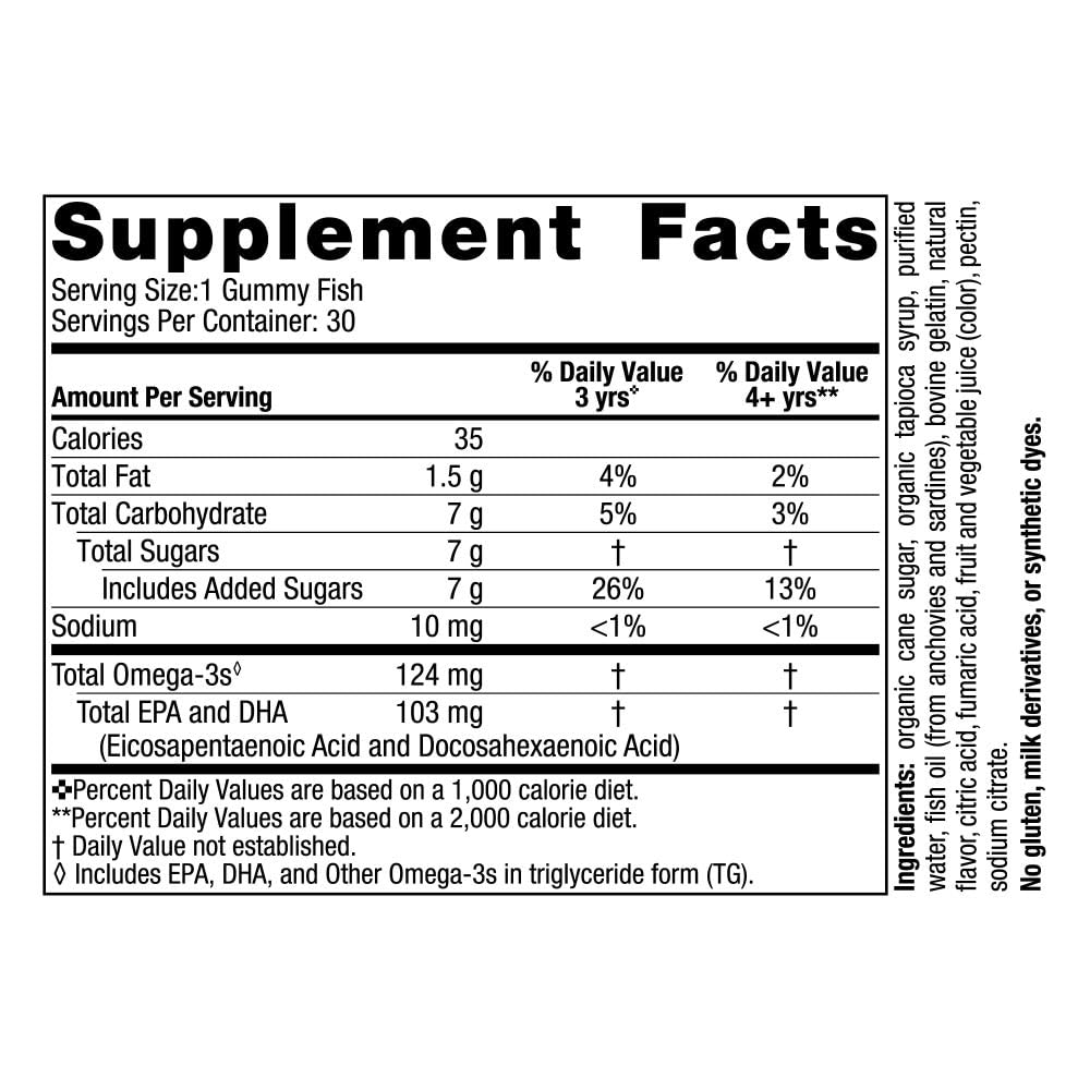 Nordic Naturals Nordic Omega-3 Gummy Fish, Tangerine - 30 Gummy Fish - 124 mg Total Omega-3s with EPA & DHA - Non-GMO - 30 Servings Nordic Naturals Au supplements