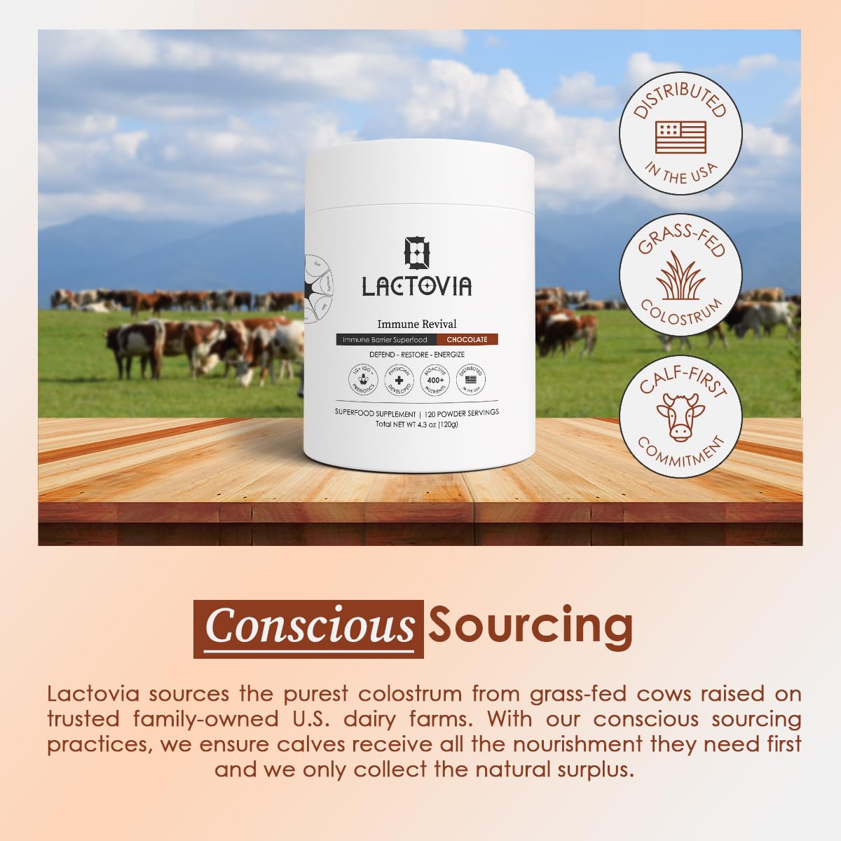LACTOVIA Bovine Colostrum Powder – Chocolate Flavor | Grass-Fed Colostrum Supplement | Gut & Immune Health Support | Keto, Gluten & Fat-Free | for Women & Men LACTOVIA Au supplements
