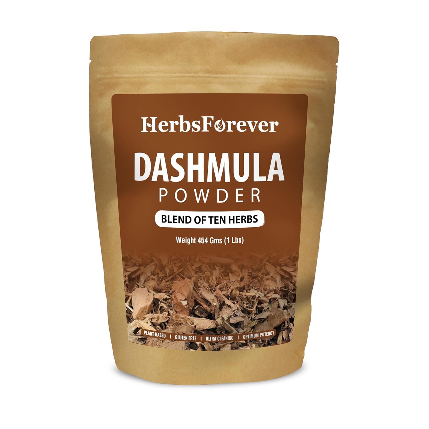 Herbsforever Dashmula Cut and Sifted (Coarse/Kawth) Herbs for Tea - Joint Comfort, Vata Calming, Female Postpartum Cycle & Wellness, Ten Authentic Ayurvedic Roots, Non GMO, Vegan 454g,1 lbs,Dashmool Herbsforever Au supplements