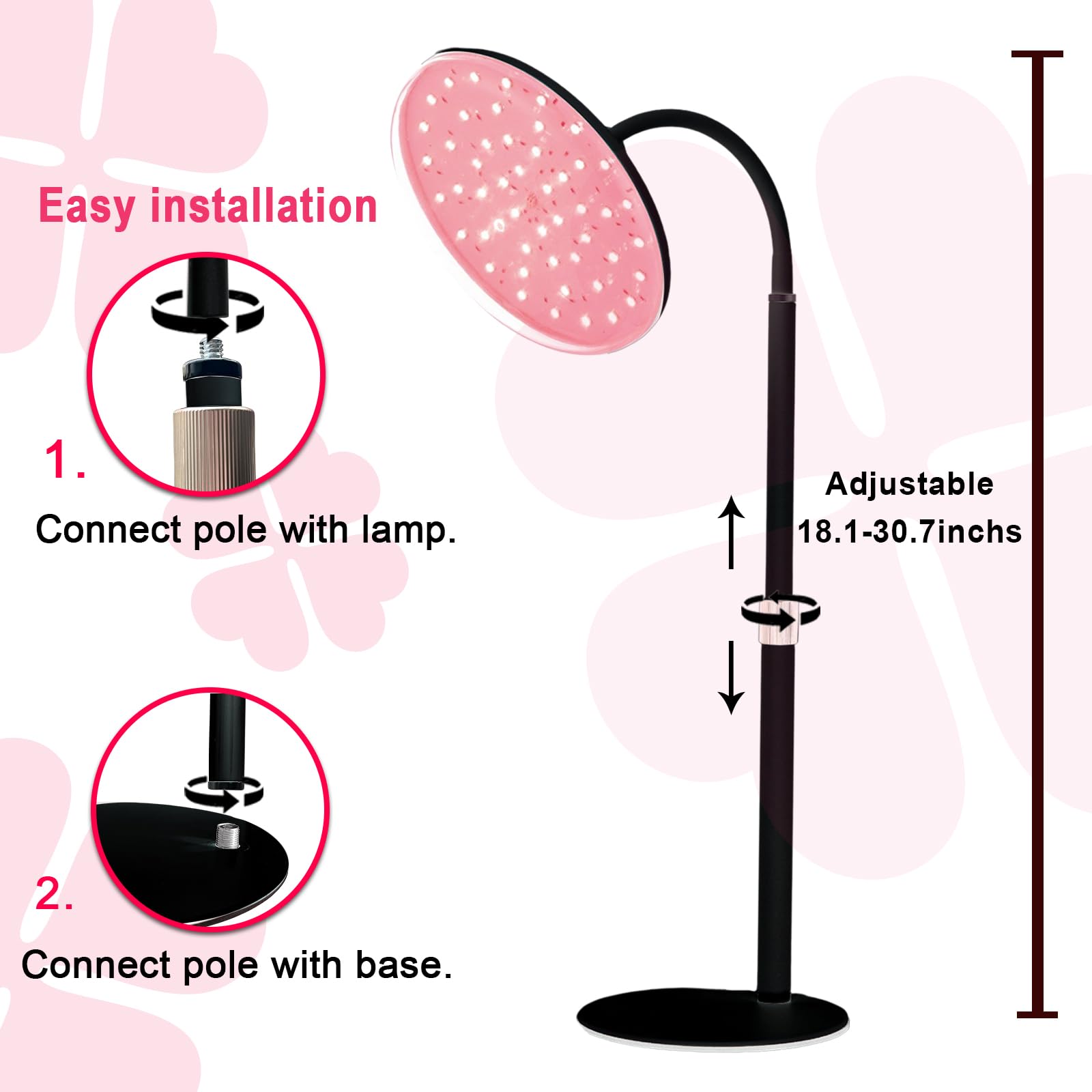 Akarishin Red Light Therapy Lamp - Boost Skin Vitality and Ease Muscle Soreness with Adjustable Stand AkarishinUS supplements
