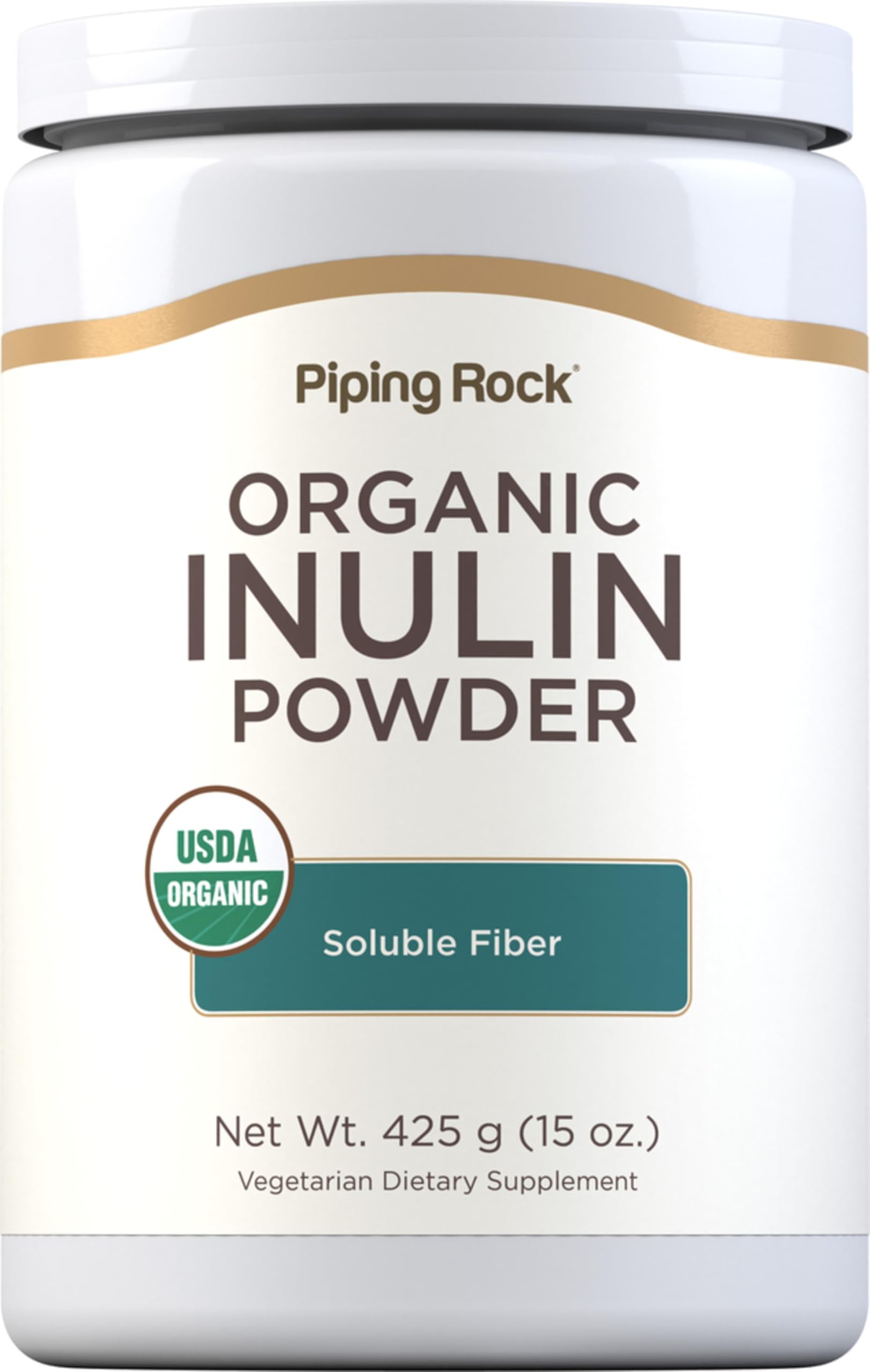 Piping Rock Organic Inulin Powder | 15 oz | Soluble Fiber Supplement | FOS Powder | Vegetarian, Non-GMO, Gluten Free Piping Rock Au supplements