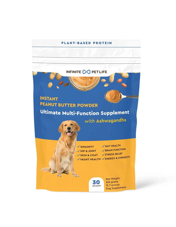 Infinite Pet Life Ultimate Multi-Function Peanut Butter Dog Vitamin Powder | 12.7 oz | All-Inclusive Dog Vitamins and Supplements Infinite Pet Supplements Au supplements