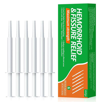 Lesdgo Hemorrhoidal Ointment(6 Pre-Filled),Hemorrhoid and Fissure Cream Witch Hazel Maximum Strength Pain Relief,for Itching and Swelling Lesdgo Au supplements