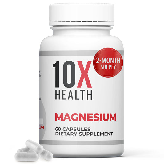 10X Health Magnesium Supplements - High-Absorption Magnesium Citrate for Sleep, Muscle & Nerve Support 10X Health SystemUS supplements
