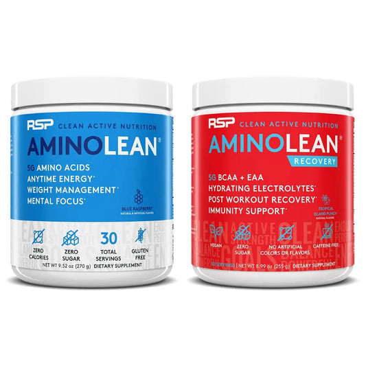 RSP NUTRITION AminoLean Pre Workout Energy (Blue Raspberry 30 Servings) RSP NUTRITIONAU supplements