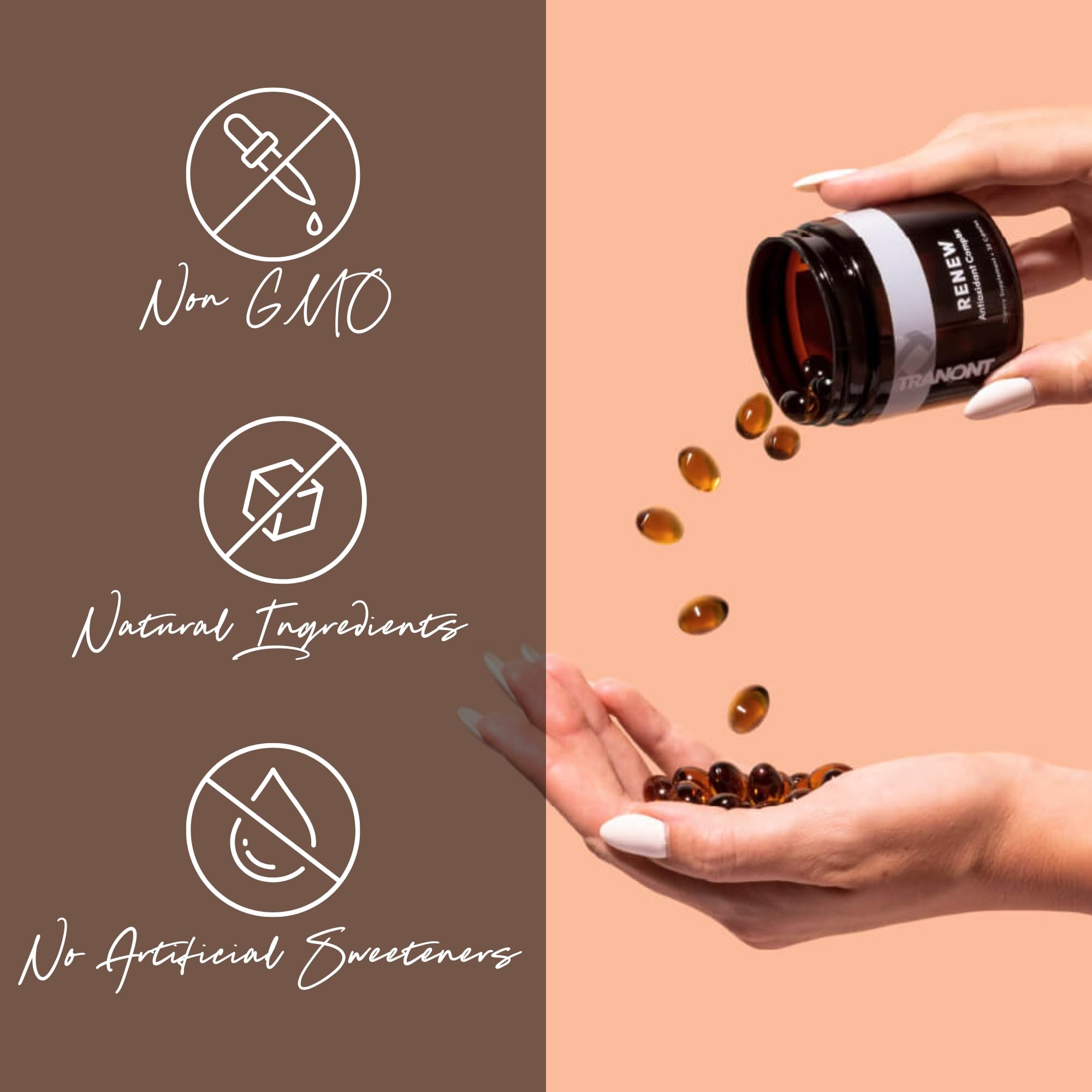 Tranont Renew - Antioxidant Complex for Vitality & Wellness | Vitamin E Tocotrienols & Geranylgeraniol | Supports Healthy Cellular Function, Joint Health, & Youthful Glow - 30 Capsules Tranont Au supplements