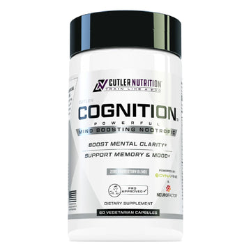 COGNITION High Potency Brain Nootropic Focus Supplement: Best Nootropic and Energy Pills for Mental Clarity, Memory, Studying, Gaming, and Work | Alpha GPC, Dynamine, Caffeine, L Theanine , 60 Count Cutler Nutrition Au supplements