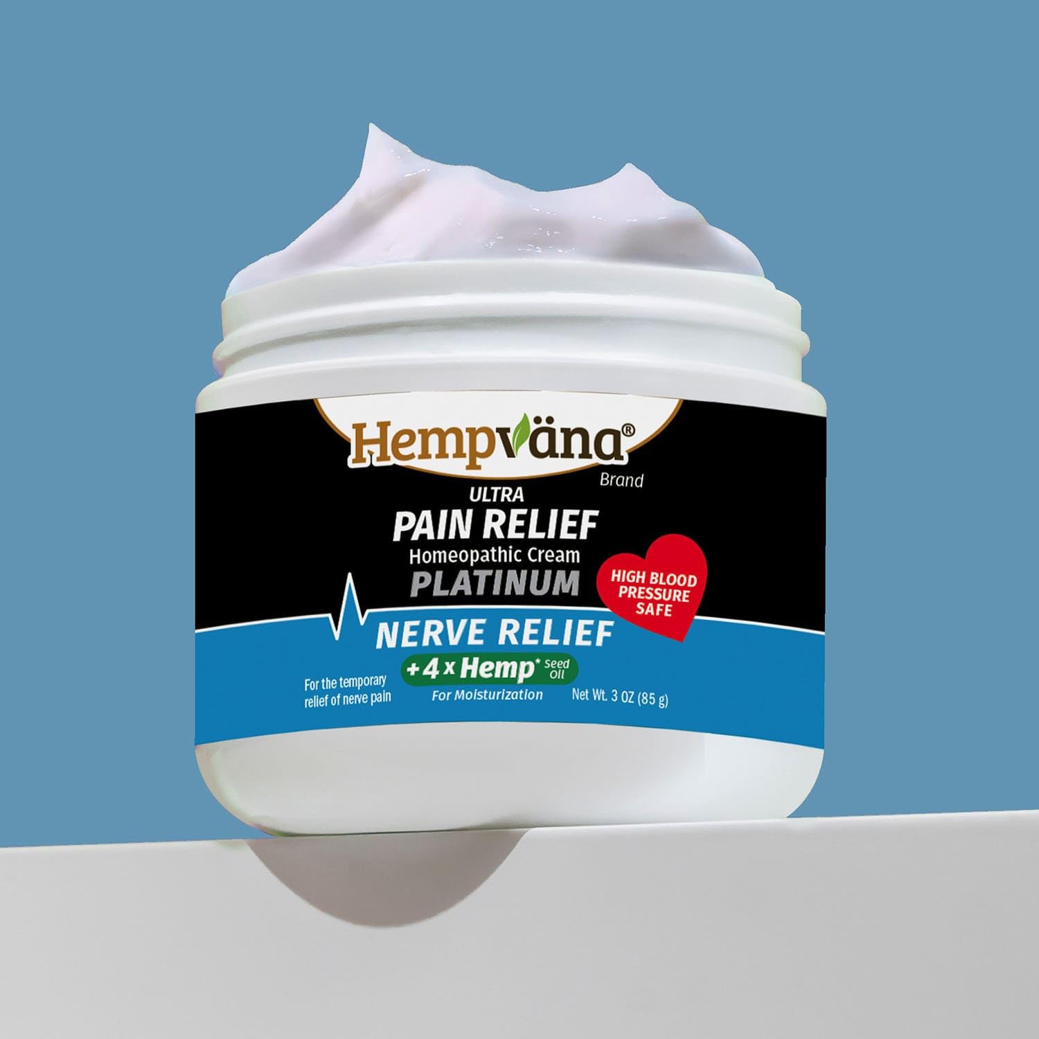 Hempvana Platinum Ultra-Strength Nerve Relief Cream w/100% Pure Hemp Seed Oil, AS-SEEN-ON-TV, Relieves Nerve Pain, Shooting Pain, Tingling, Muscle Cramps, Joint Pain, Tingling, Crawling Sensations Hempvana Au supplements