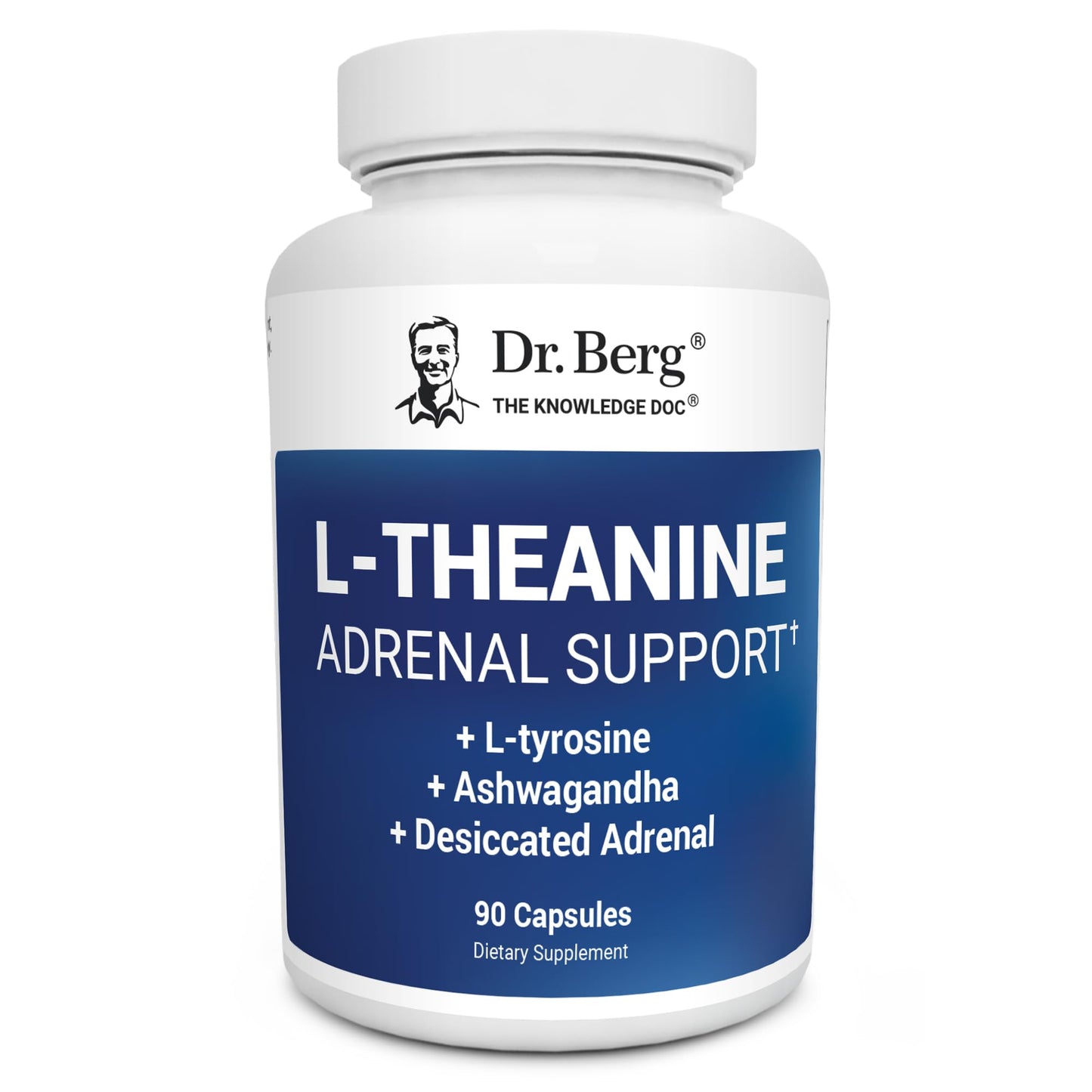 Dr. Berg L-Theanine 200mg - Includes Zinc, Copper, L-Tyrosine, & Ashwagandha – L-Theanine Supplement Adrenal Support - for Relaxation, Stress Relief, and Mental Clarity* – 90 Gelatin Capsules Dr. Berg NutritionalsUS supplements