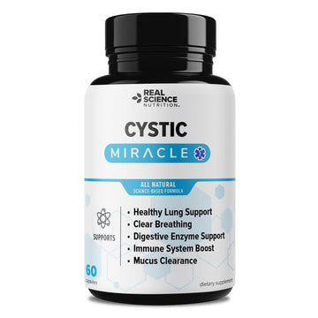 Real Science Cystic Miracle - Lung Support Supplement for Breathing Support and Mucus Clearance – with Vinitrox & GABA to Help Clear Lungs and Aid Respiratory Health, Made in USA, 60 Caps Real Science Nutrition Au supplements